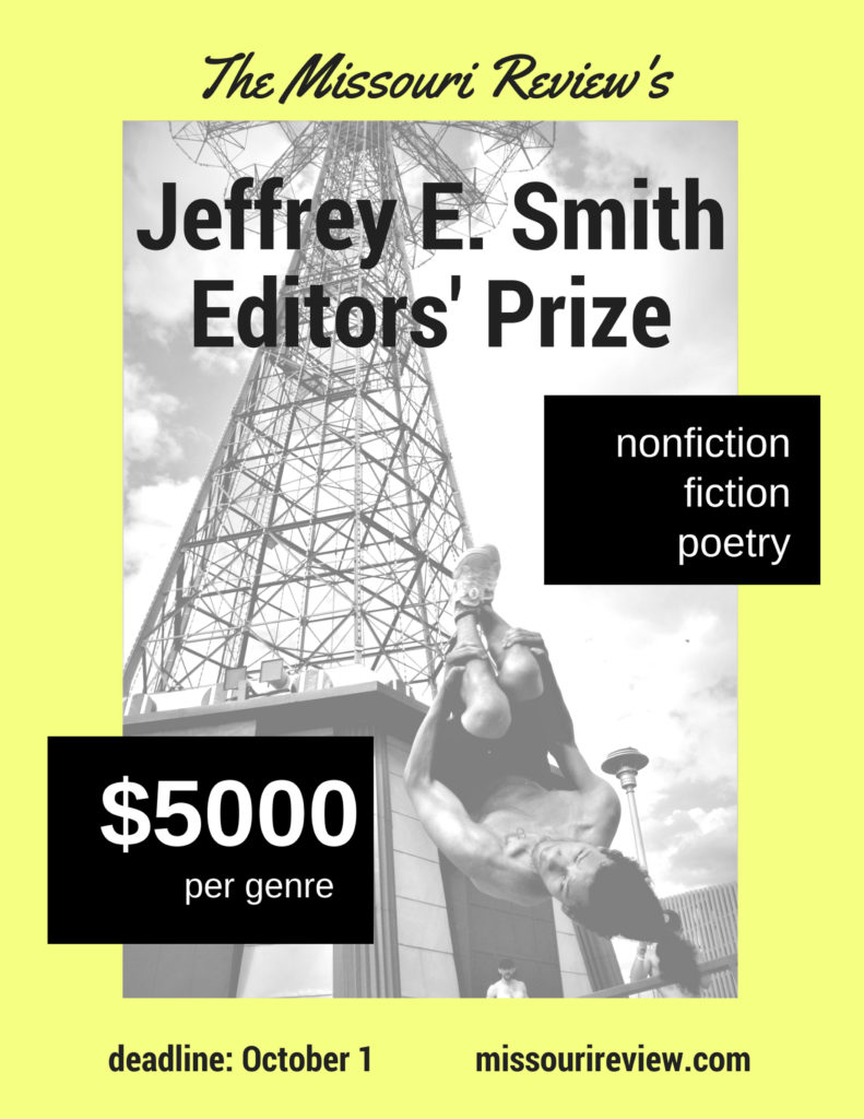 October 1st Deadline for Jeffrey E. Smith Editors’ Prize tomorrow!