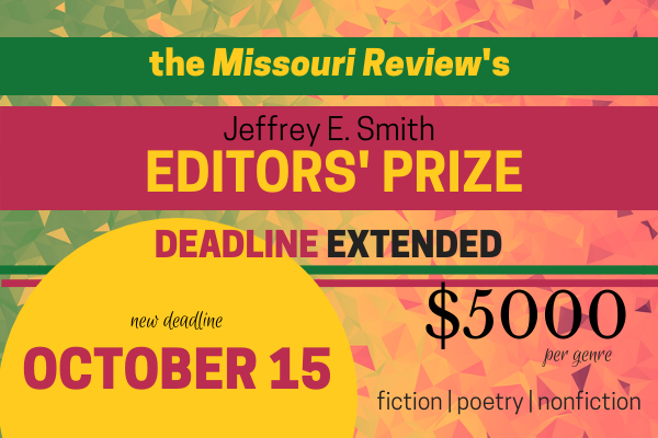 2018 Jeffrey E. Smith Editors’ Prize Deadline Extended!